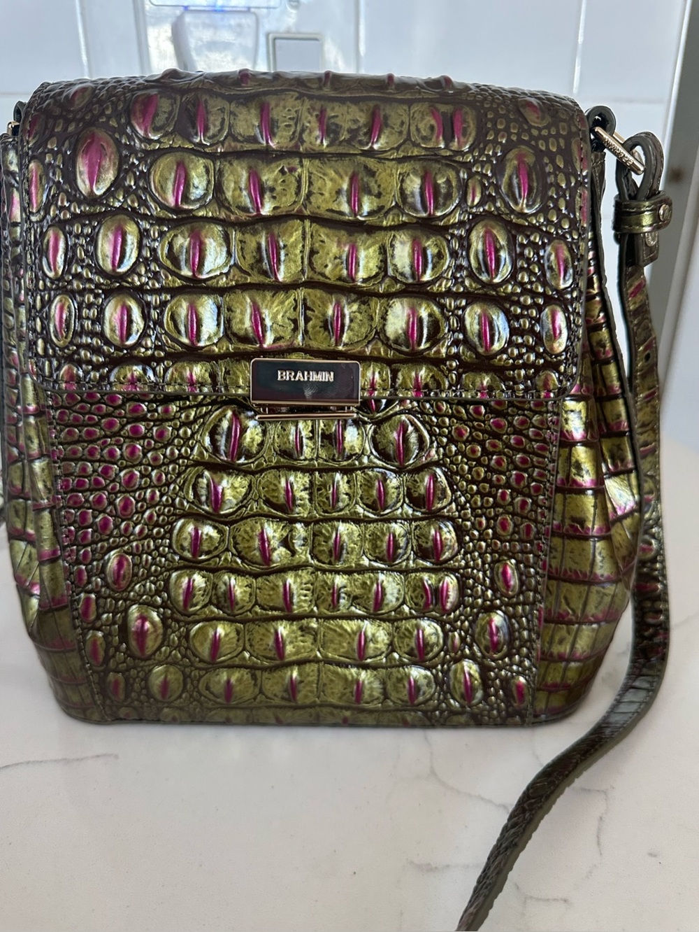 Brahmin Margo pesto Melbourne leather Firm price